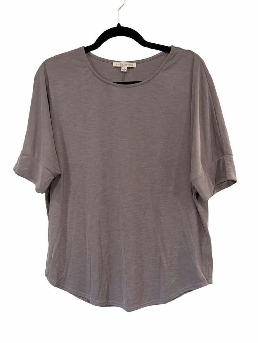 Green Envelope Los Angeles Gray Modal Blend Half Sleeve Casual Tee Shirt